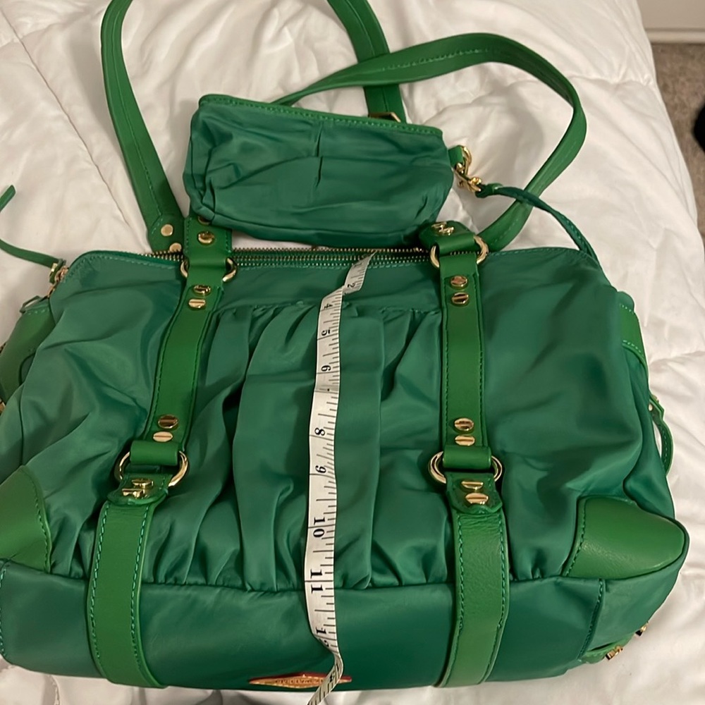 Mz wallace shoulder bag , green gold, used once